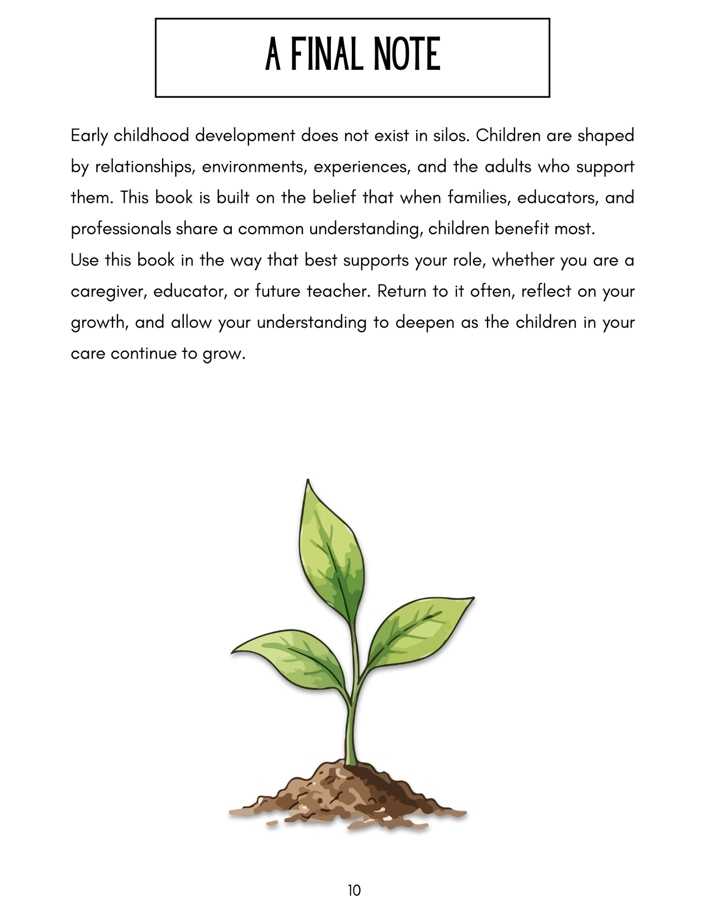 Early Childhood Foundations Handbook